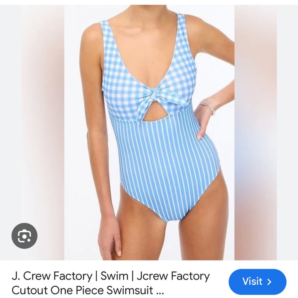 J Crew Factory Cutout One Piece SWimsuit Size L